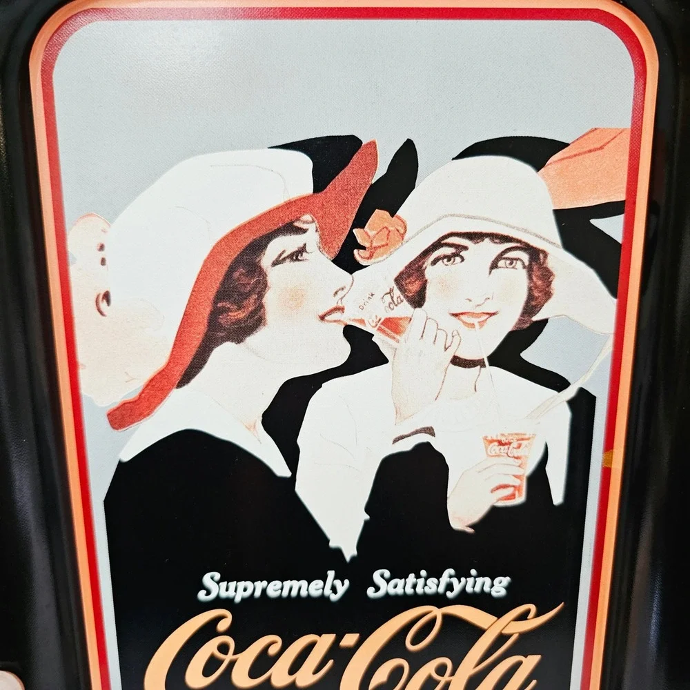 Vintage Coca-Cola Metal Serving Trays Set of 6 Flapper Girl Soda Memorabilia